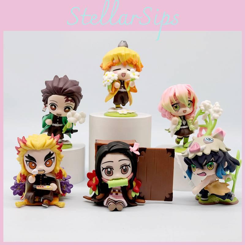 Cute And Colorful Demon Slayer Figures With Tanjiro Nezuko Zenitsu In Pvc Material