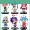 Новые 6 моделей фигурок Хатсунэ Мику ПВХ Аниме Периферия Хатсунэ Красивая Девушка Украшение Кукла Машинное Украшение Персонажи)