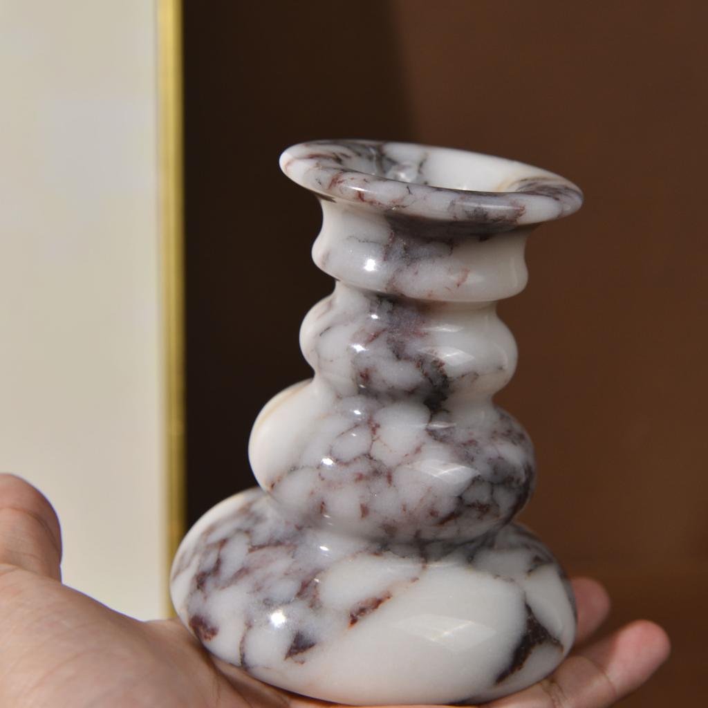 Luxury Marble Candle Holder Natural Stone Candlestick Holder Modern Home Table Decor for Wedding Dining Room