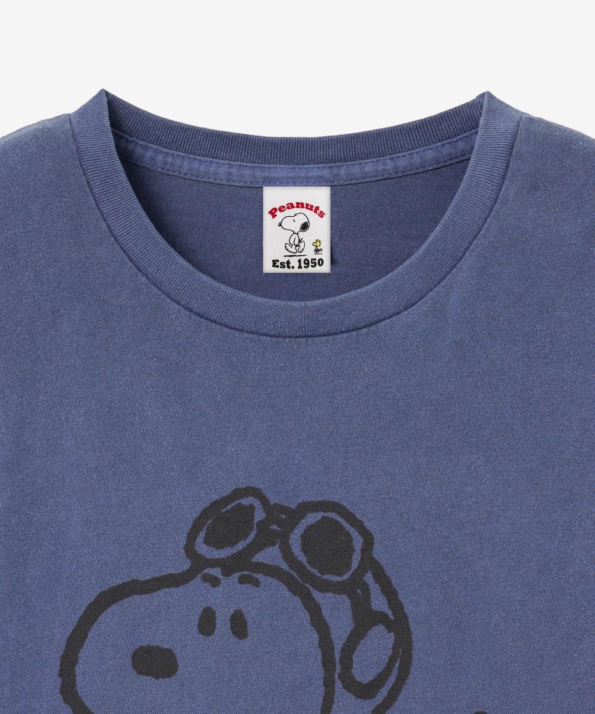 VTWO Pilot Jogging Snoopy Pigment T-Shirt (Navy)