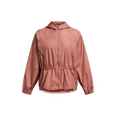 UA Vanish Elite Letter Print Дышащая куртка с капюшоном и длинными рукавами Женская куртка Коралловый 1382726-696