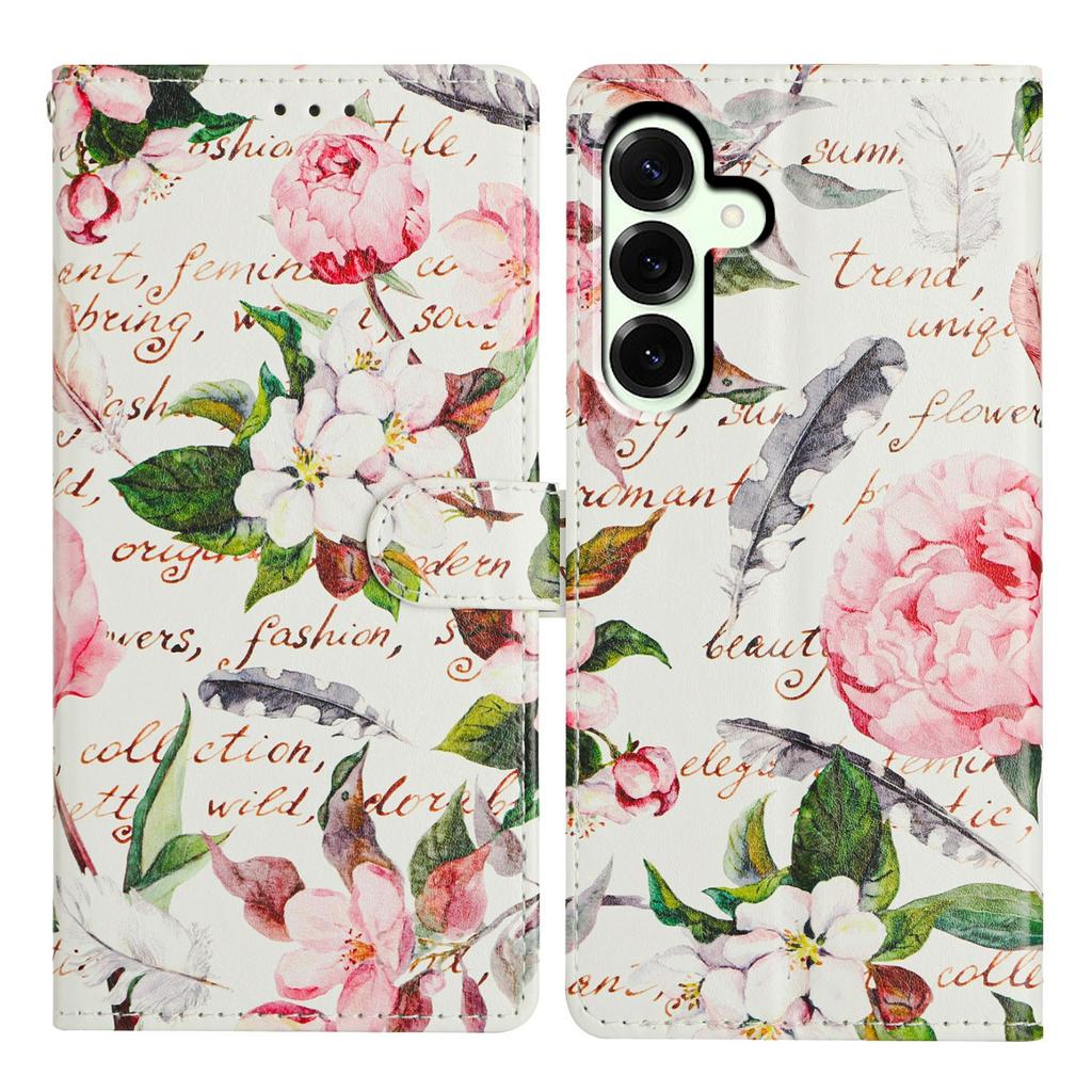 For Samsung Galaxy A17 5G/A17 4G/A26 5G Case Pattern Printing Wallet Stand Flip Leather Phone Cover with Strap