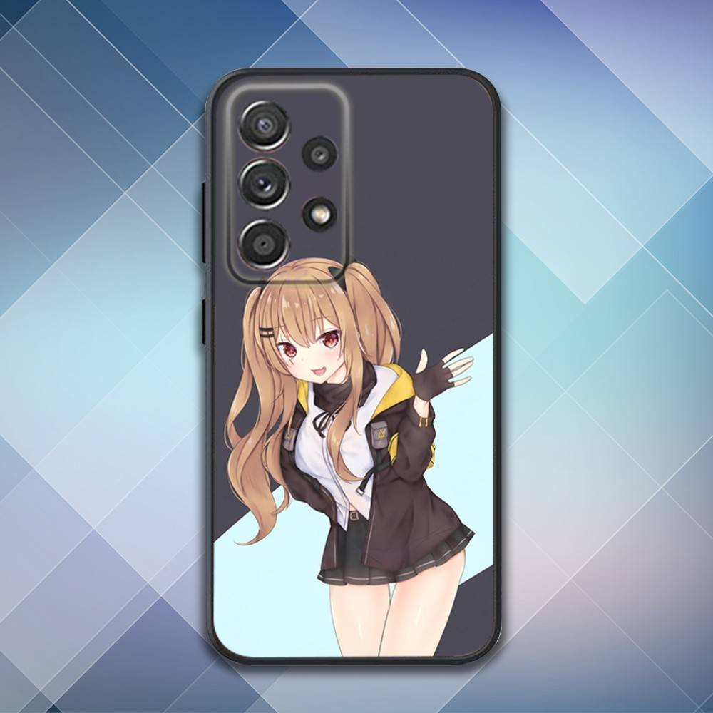 Чехол для телефона Girls F-Frontline U-Ump45 для Samsung S25,S24,S21,S22,S23,S30,Ultra,S20,Plus,Fe,Lite,Note,10,9,5G Черный