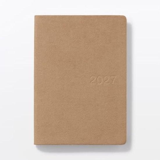 Muji Замшевый Ежемесячный Еженедельный Планировщик с Понедельника Декабрь 2026 B6 Бежевый