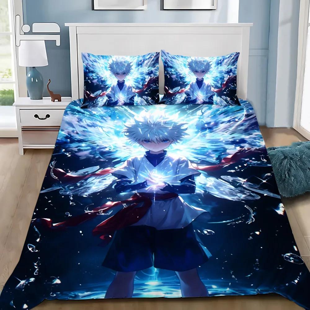 Аниме Мягкое Пододеяльник Наволочка Hunter x Hunter Комплект Постельного Белья Взрослые Люди Мальчик Девочка Украшение Спальни Дети Односпальный Двуспальный Большого Размера Размеры