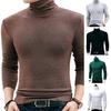 Men Turtleneck Top Long Sleeve Base Shirt Slim Fit Pullover Casual Warm Tee for Fall Winter Daily Wear Home Office