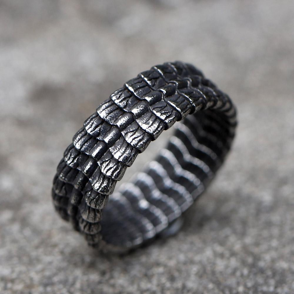 2022 НОВЫЕ Мужские кольца из нержавеющей стали 316L Винтажные скандинавские кольца викингов с драконом Амулет животное Ювелирные изделия Подарки бесплатная доставка