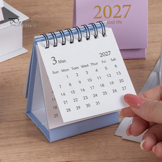 Маленький ежедневник-планировщик на 2027-2028 годы, мини-календарь-планнер на стол, 18 месяцев, с января. Милые канцелярские принадлежности на 2027 год до июня.