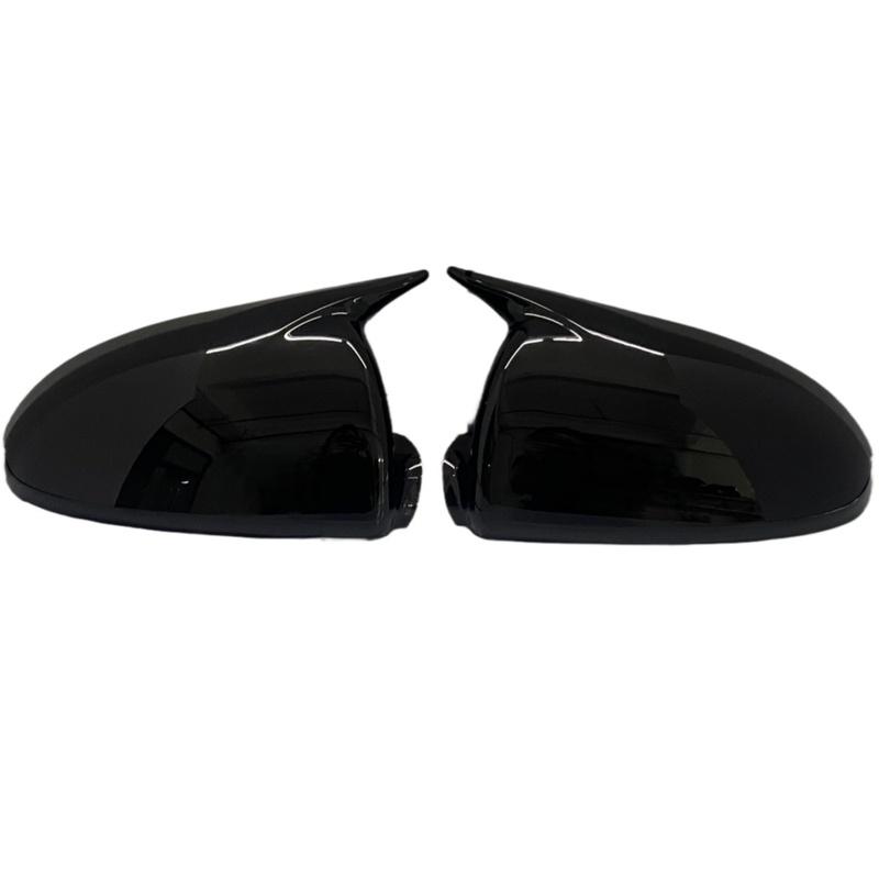 For Mercedes Benz Smart Fortwo W451 2008-2014 Car Side Rearview Mirror Cover Glossy Black/Carbon Fiber Look Rear View Case Trim
