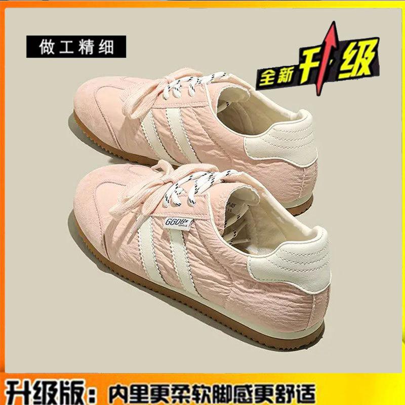 Кожаные ретро немецкие кроссовки женские туфли весна-лето 2025 новые плоские белые туфли повседневные спортивные универсальные туфли Forrest Gump