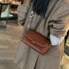 Leather Top Layer Leather Women's Bag, Fashionable and Versatile Small Bag, Women's Small Square Bag, Single-shoulder Crossbody Bag