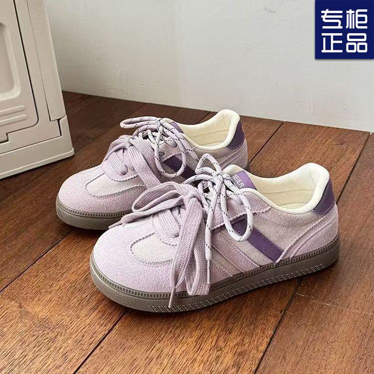 Ретро повседневная спортивная обувь нишевый дизайн чувство плоской подошвы немецкие кроссовки женские весна 2025 новые уродливые милые большие головные уборы