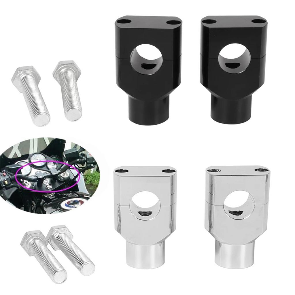 Motorcycles 7/8" 1" Handlebar Mount Holder Clamp Adaptor 10mm Thread For Motorcycles ATV Scooter Black