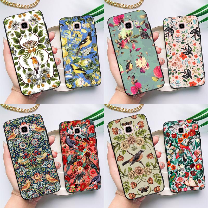 Чехол Garden Birds для Samsung Galaxy J3 J5 J7 2016 A3 A5 2017 A6 A7 A8 A9 J8 J4 J6 Plus 2018 задняя крышка