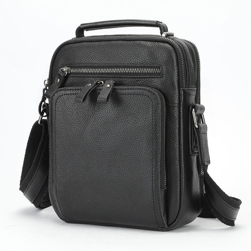 Модная трендовая сумка из натуральной кожи для мужчин на одно плечо из коровьей кожи с ремешком через плечо