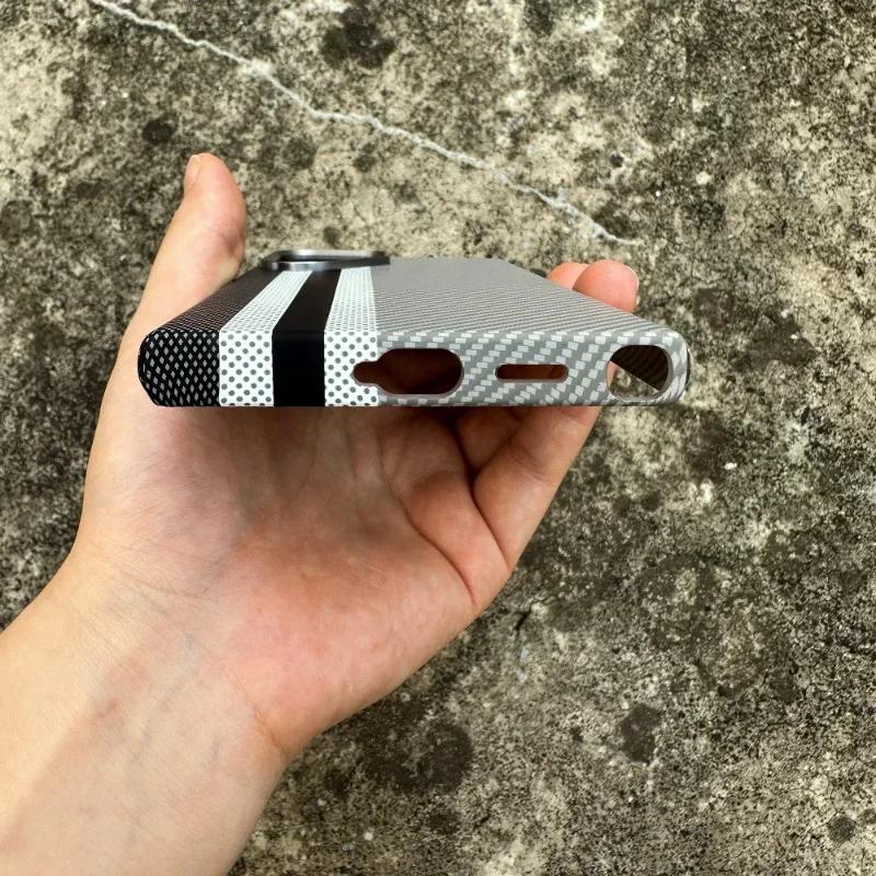 Роскошный чехол Magsafe из углеродного волокна для беспроводной зарядки Samsung Galaxy S25 Ultra S24 S23 S24 Plus, защитный чехол из сплава для объектива