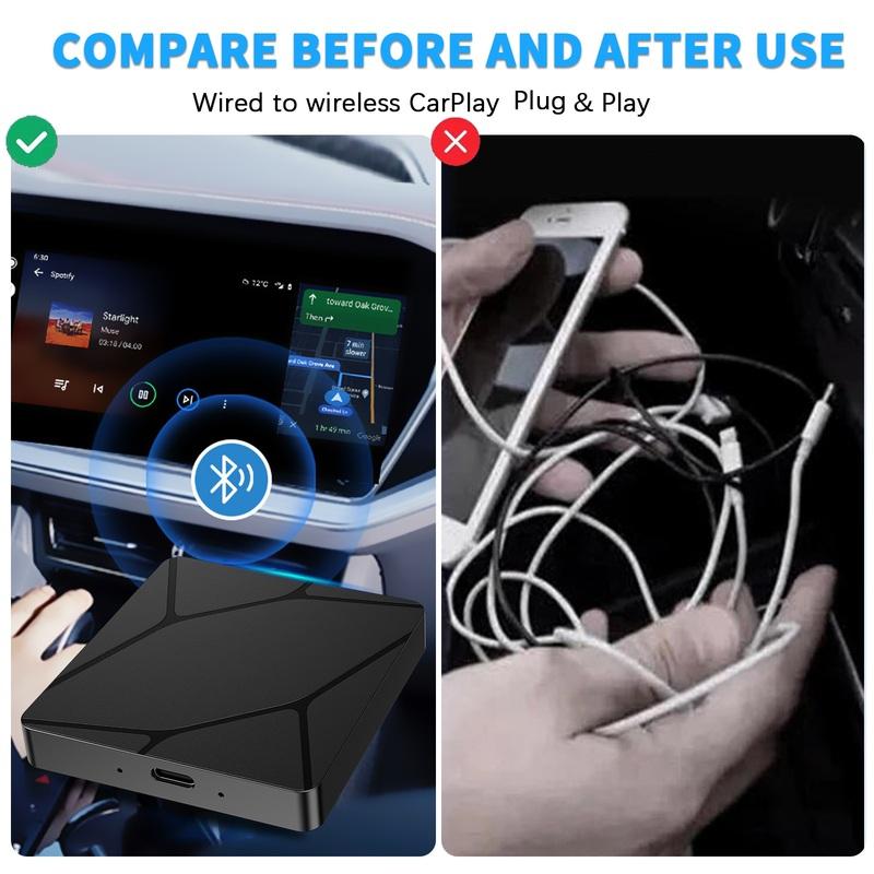 Binize Wireless CarPlay Adapter USB Dongle for Factory / OEM Cars Support Wired CarPlay ( Wired to Wirless Carplay Adapter)
