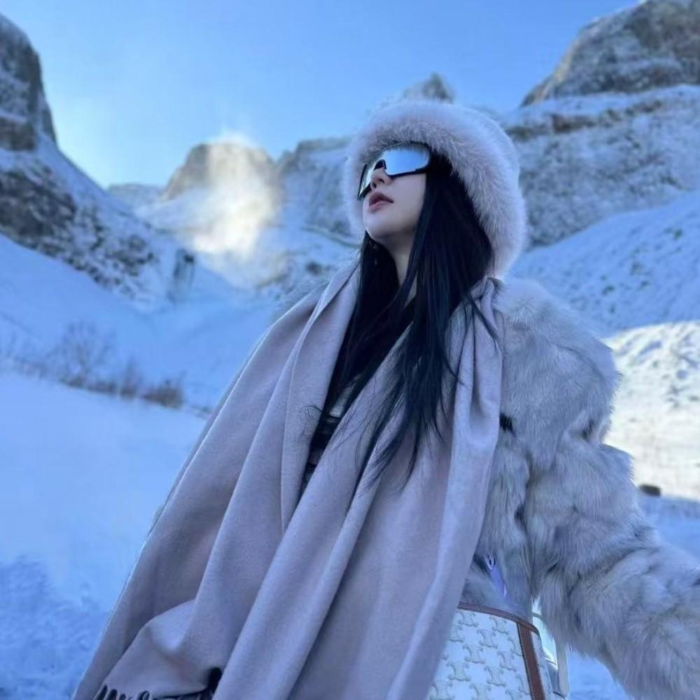 Fashion Headwear Fluffy Fur Winter Hat Thicken Fisherman Hat Cold Windproof Solid Color Panama Cap for Women Girls