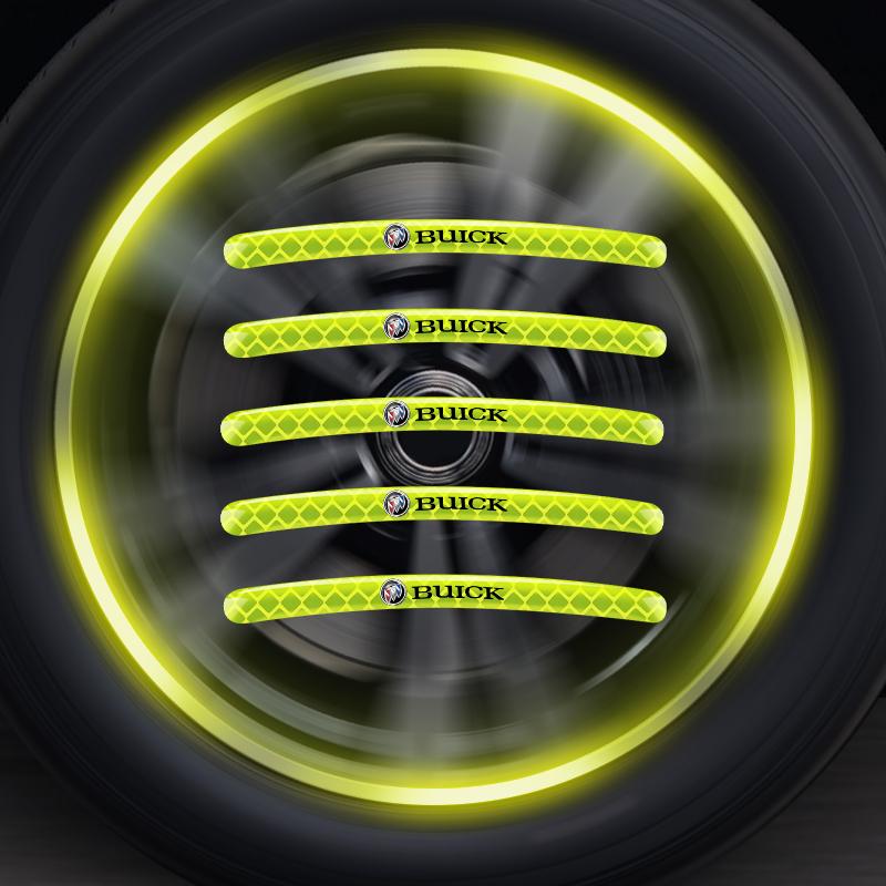 Car Bike Motorcycle Wheel Hub Reflective Stickers For Buick Regal LaCrosse Encore enclave royaum Park Avenue Envista GL8 GL6