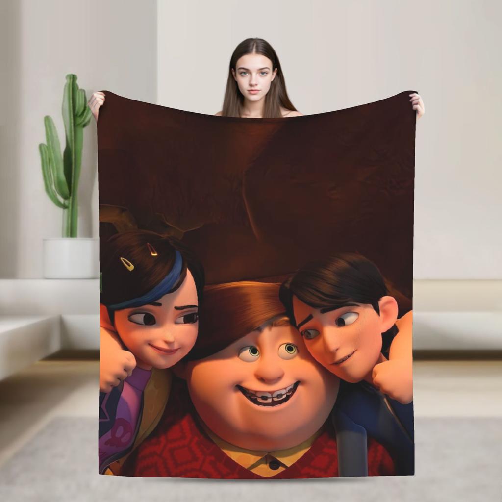 Trollhunters Tales Of Arcadia Blanket Warm Soft Novelty Plush Throw Blanket For Couch Chair Sofa Bed Travel Bedspread Bed Cover
