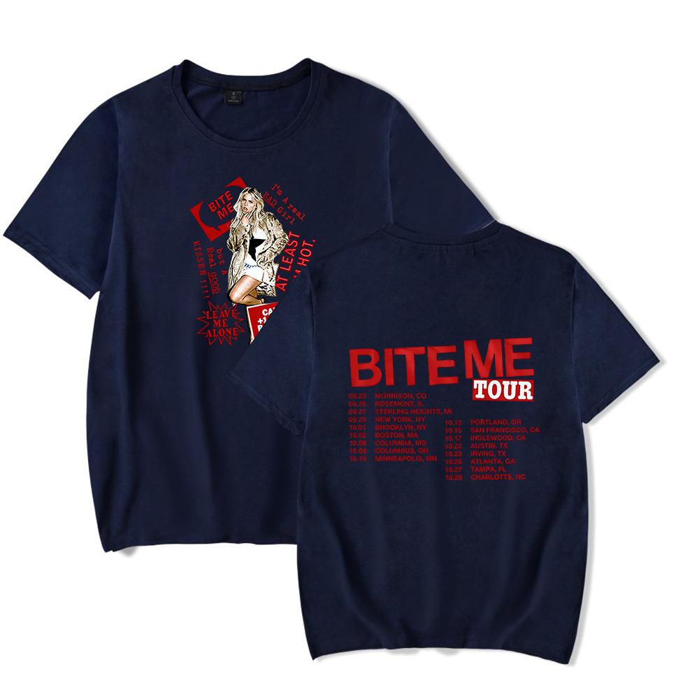 Футболка с мерчем Reneé Rapp 2026 BITE ME tour Мерч Крутые принтованные топы для унисекс и женщин Streetwear