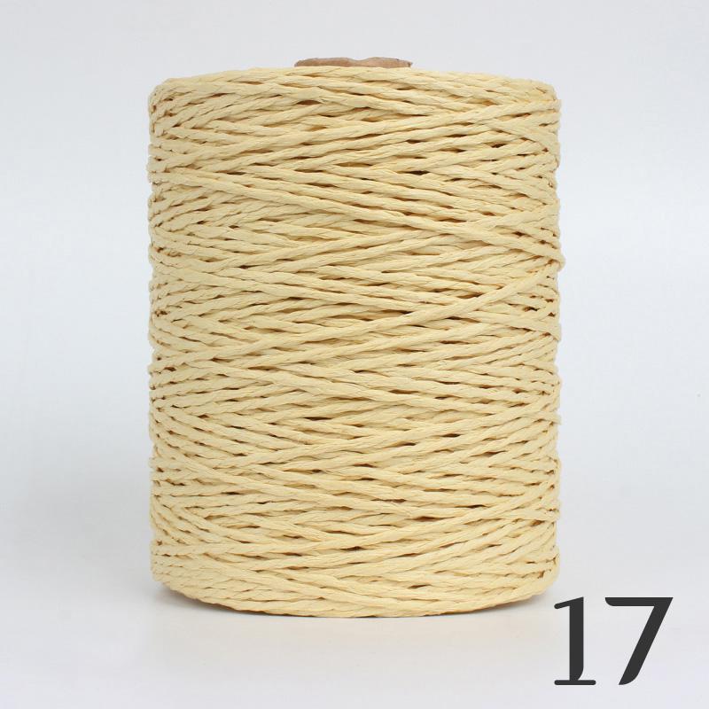 2 Roll Natural Raffia Straw Yarn Colorful Threads For Summer Hand Knit Crochet Hat HandBag Cushion Baskets Hand Craft Material