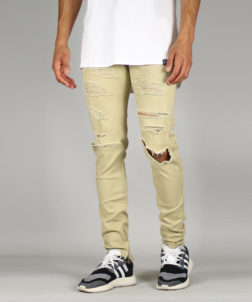 Брюки цвета Хаки Ato из джинсы Haipeodenim