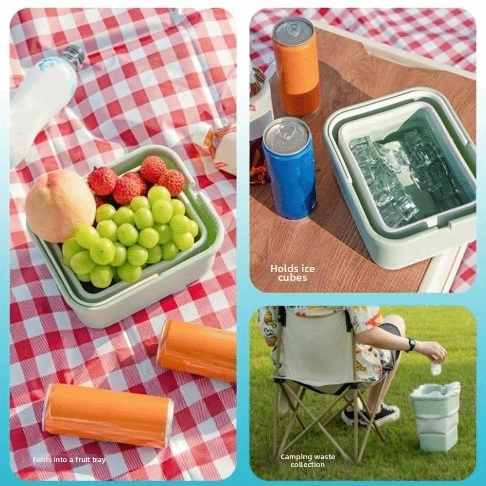 Multi-function Folding Car Trash Bin Portable Rubbish Basket Car Supplies Waste Litter Can Car Use