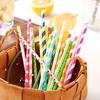 25pcs/set Paper Straws Party Decoration Mixed Colors Drinking Straws For Birthday Wedding Party