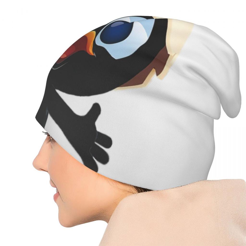 Cute Calimero Bonnet Hats Fashion Ski Cartoon Skullies Beanies Hat Unisex Warm Dual-use Cap