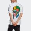 adidas Оригинальная футболка Artist Tee Ss Fun с портретным принтом, спортивная футболка с круглым вырезом и короткими рукавами, мужские топы, белые HA4691