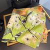 1116 summer a variety of hot-selling classic versatile polka dot floral printing silk scarf thin sunscreen silk cotton square scarf