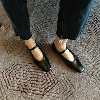 Туфли Мэри Джейн с мелким ртом и маленькой квадратной головкой, женские нежные туфли из искусственной кожи в стиле ретро