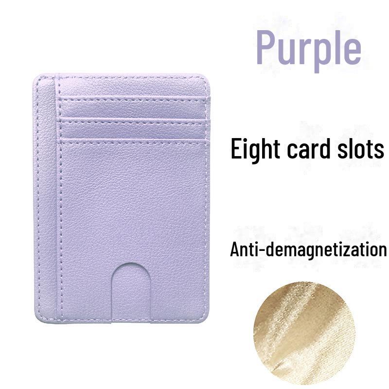 RFID Blocking Unisex PU Card Holder with Multiple Slots