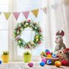 Весенний пасхальный венок Искусственный полевой цветок и яйцо Украшение Венок Венок для входной двери