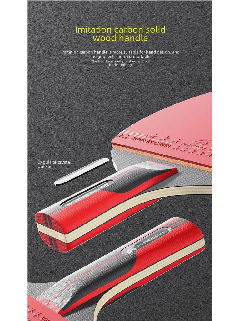 Professional Table Tennis Racket - One, Two, Three Star, Vertical/Horizontal for Training & Entertainment