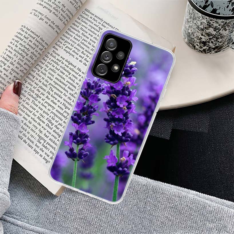 Simple lavender Purple flowers Phone Case for Samsung Galaxy A17 A16 A15 A14 A13 A57 A56 A55 A54 A53 A37 A36 A35 A34 A33 A26 A25