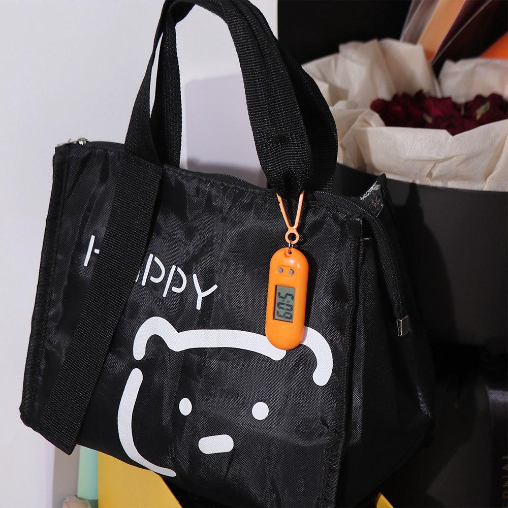 Table Time Display Electronic Watch Keyring Oval Watch Mini LED Digital Clock Quiet Test