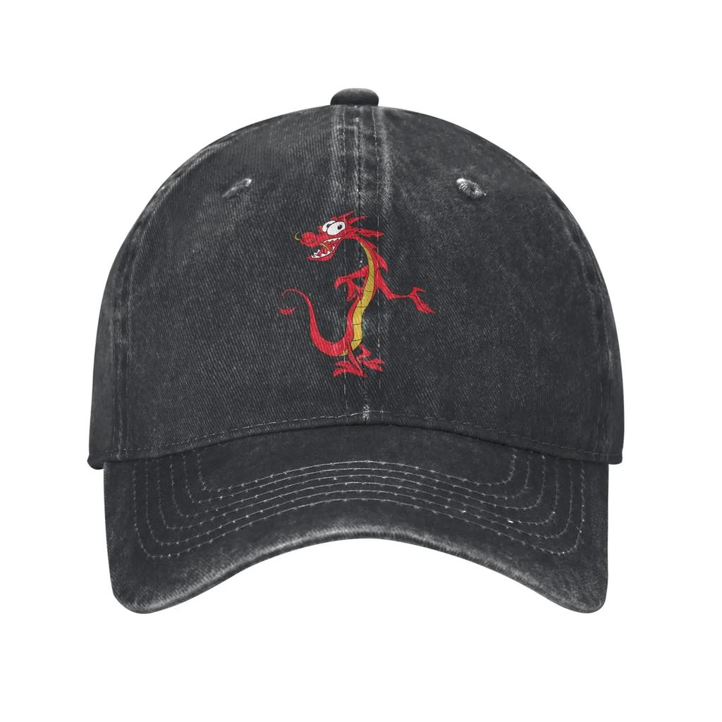 Mushu Dragon Casual Baseball Cap For Women Men Summer Tennis Skate Trucker Hat Design Breathable Snapback Cap