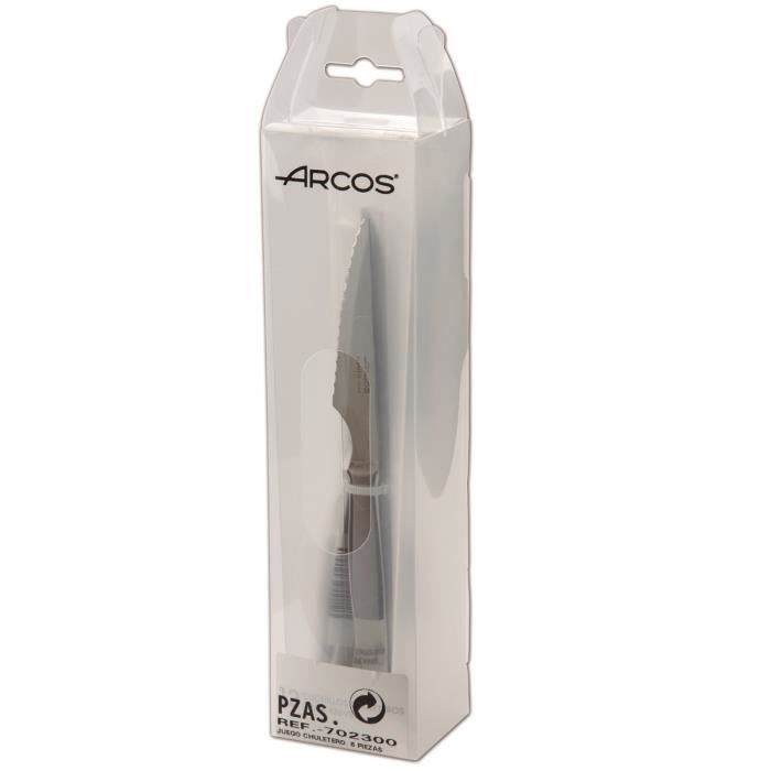 Couteaux - ARCOS - Loins Arcos 702300 - Acier inoxydable - Lame de 11 cm - 6 pièces