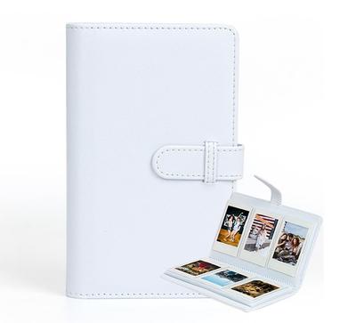 Instax Mini Cheki Большой Вмещает 108 PU Instax Mini Cheki Компактный PU Стильный Альбом, Вместимость, Фотографии, Кожа, Файл, Тип, Кожаный, Милый, (белый)