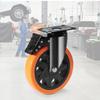 Caster Wheels, 6-inch Swivel Plate Casters, Set of 4, with Security A/B Locking No Noise PVC Wheels, Heavy Duty 700 lbs Load Capacity Per Caster,