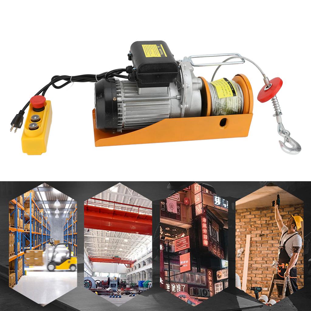 Электрическая лебедка 800 кг подшипник 0,17 м/с 25 м многофункциональная портативная электрическая лебедка для подъема