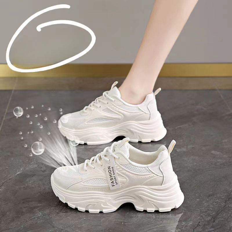 Platform Dad Shoes Women's Height Increasing Ins Trendy New Autumn Mesh Breathable Casual Sneaker