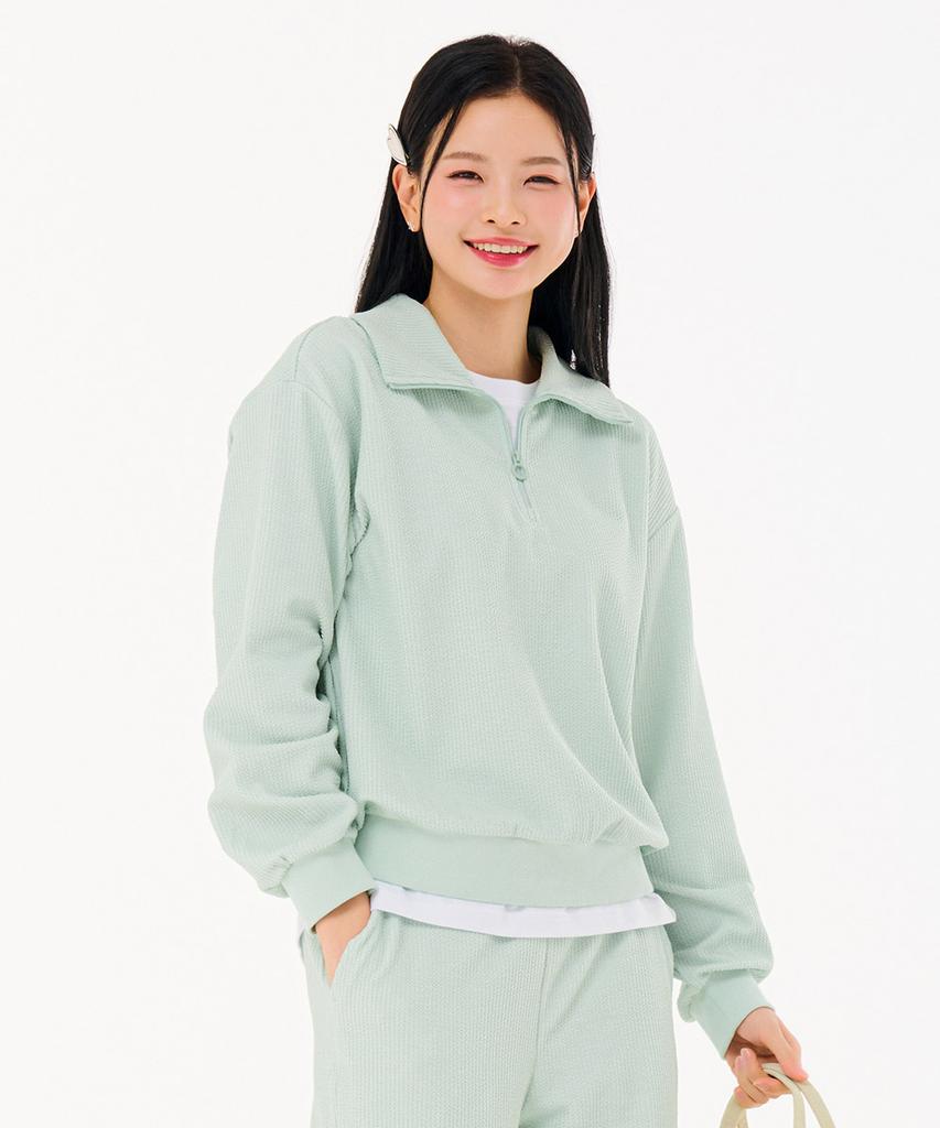 CHASECULT Women'S Ribbed Half-Zip Sweatshirt-Farg5164B0S