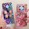 For Huawei Nova Y90 Case CTR-LX2 CTR-LX1 New Flowers Butterfly Painted Cover Soft Silicone Case For Huawei Nova Y90 NovaY90 Bags