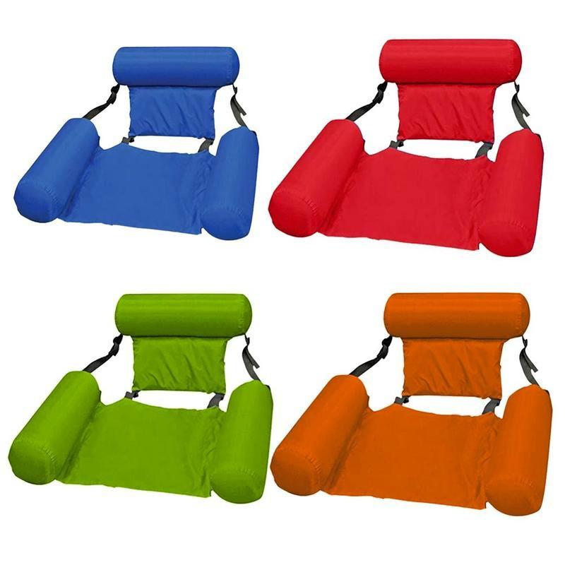 Летний надувной складной плавающий ряд для бассейна, водный гамак, надувные матрасы, кровать, пляжный водный спорт, шезлонг, кресло, сидения