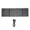 Foldable Keyboard B089T 3 Folded Touchpad Function 64 Keys Portable Type C Charging Magnetic Closure Computer Keyboard