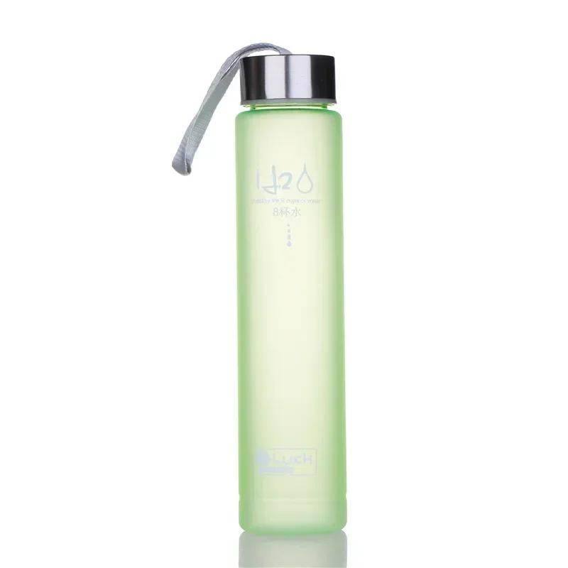 Бутылка для воды Термосы Посуда для питья Матовый Спортивный Небьющийся Пластиковый Лимонный Сок Хранение Бутылки Дорожные Товары Для Девочек Напитки Бар