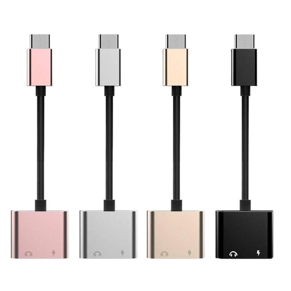 Aluminium Jack Headphone Adapter 2 In 1 USB C Headphone and Charge Adapter for Xiaomi/HUAWEI/Letv